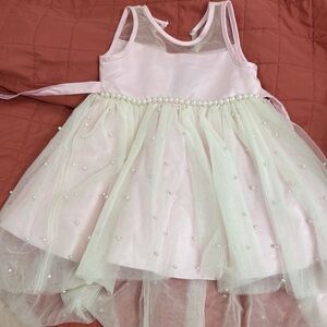 American Princess Pink and White Formal Dress